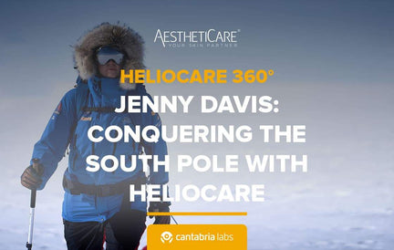 Jenny Davis conquering the South Pole with Heliocare